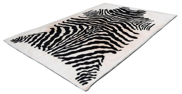 PREPROGA Z VISOKIM FLOROM Rabbit Animal Schwarz/Weiß 120/160 cm taftano črna, bela