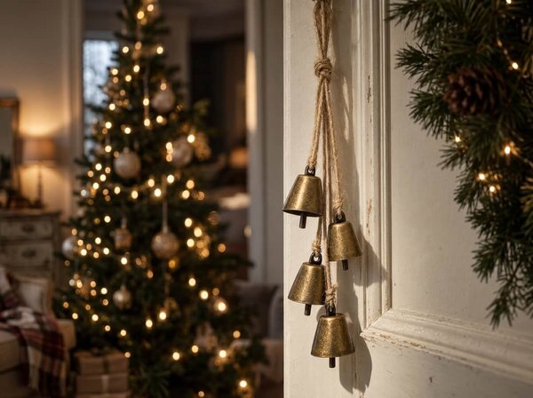 Božična viseča dekoracija GOLDEN BELLS 35 cm, zlata