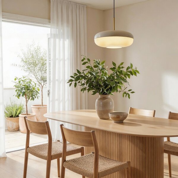 Jedilna miza z mizno ploščo v hrastovem dekorju 95x180 cm Nola – Unique Furniture
