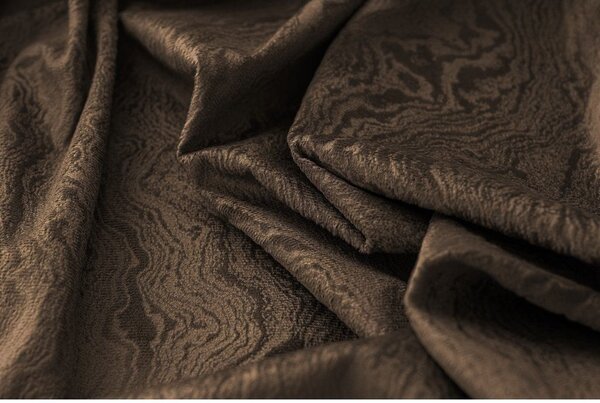 Zatemnitvena zavesa DUNES VELVET 140x250 cm, rjava Za obesiti: Kovinski obročki