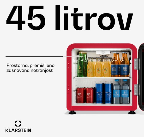 Klarstein Audrey Evo hladilnik za pijačo | 39 x 38 cm | LED notranja osvetlitev | 75 W | 42 dB