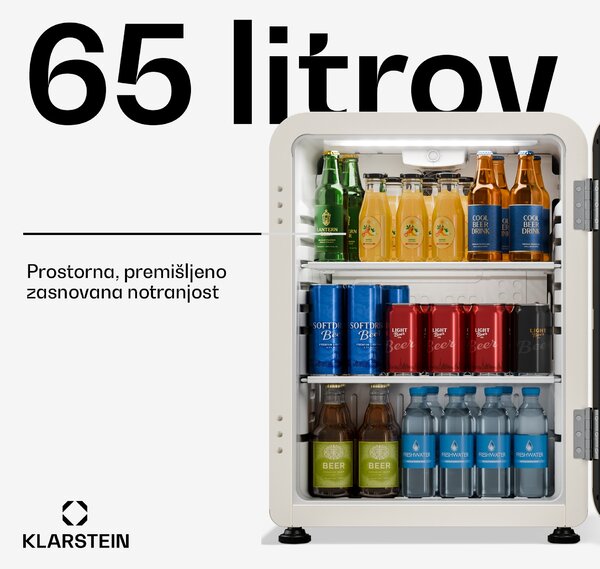 Klarstein Audrey Evo hladilnik za pijačo | 56 x 38 cm | LED notranja osvetlitev | 85 W | 42 dB