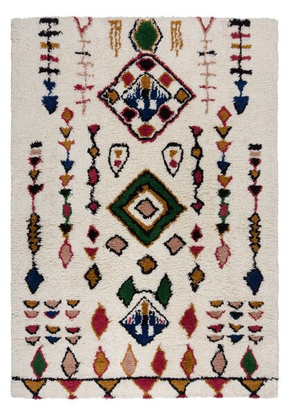 Kremno bela ročno tkana volnena preproga 120x170 cm Moroccan Fes – Flair Rugs