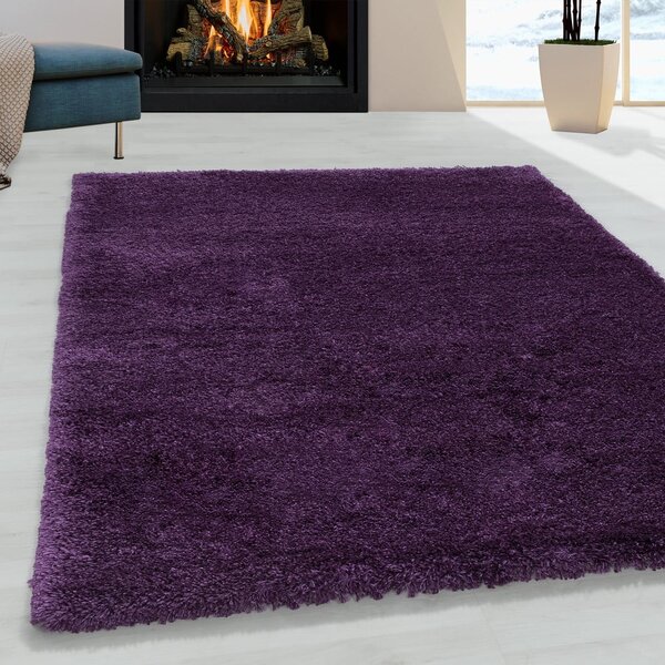 Temno vijolična preproga 80x150 cm Fluffy – Ayyildiz Carpets