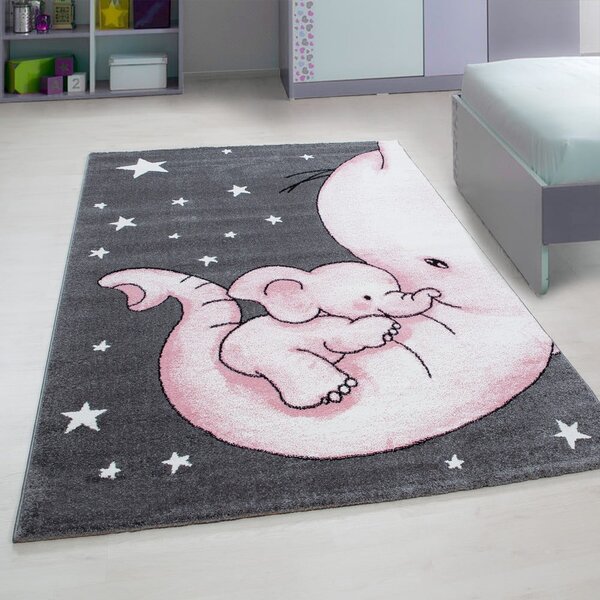 Rožnata/siva otroška preproga 80x150 cm Kids – Ayyildiz Carpets