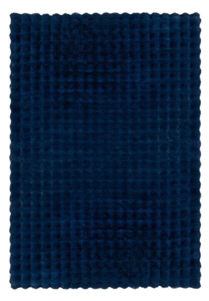 Temno modro sintetično krzno 80x150 cm Waffle Faux Fur – Flair Rugs