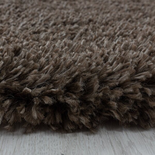 Temno rjav tekač 80x250 cm Fluffy – Ayyildiz Carpets