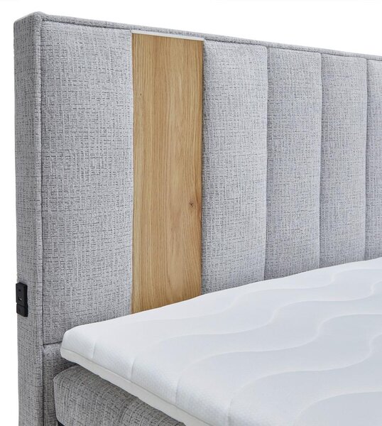 Mömax Postelja Boxspring Rabina, Svetlo Siva, 180x200