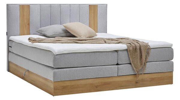 Mömax Postelja Boxspring Rabina, Svetlo Siva, 180x200