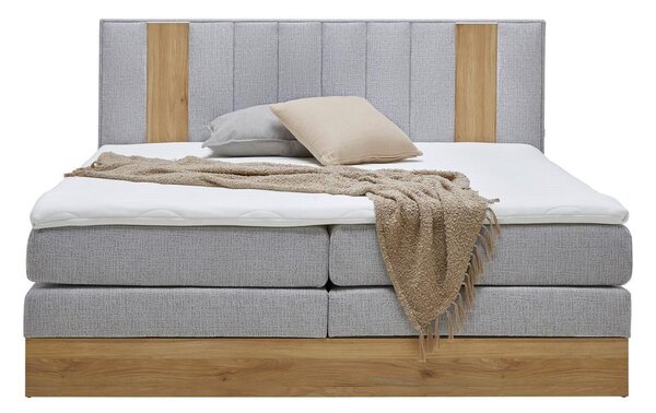Mömax Postelja Boxspring Rabina, Svetlo Siva, 180x200