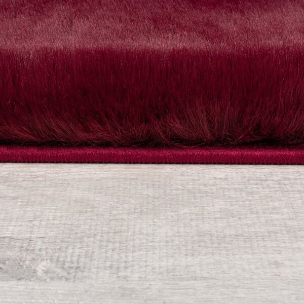 Bordo rdeče sintetično krzno 120x170 cm Ivy Luxury Fur – Flair Rugs