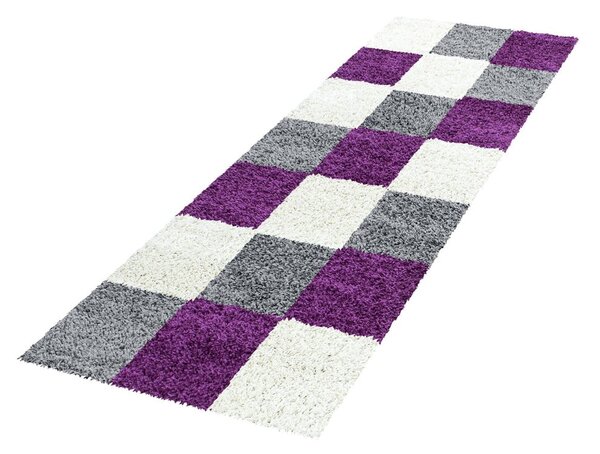 Vijoličen/siv tekač 80x250 cm Life – Ayyildiz Carpets