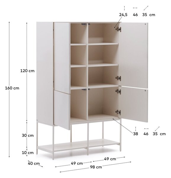 Bela omarica 98x160 cm Vedrana – Kave Home