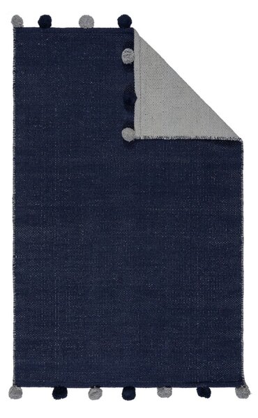 Temno modra bombažna otroška preproga 100x150 cm Pom Edge Reversible – Flair Rugs