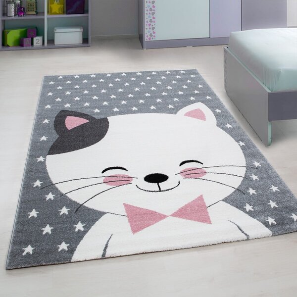 Rožnata/siva otroška preproga 80x150 cm Kids – Ayyildiz Carpets