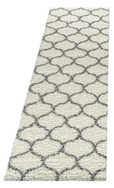 Kremno bel tekač 80x250 cm Salsa – Ayyildiz Carpets