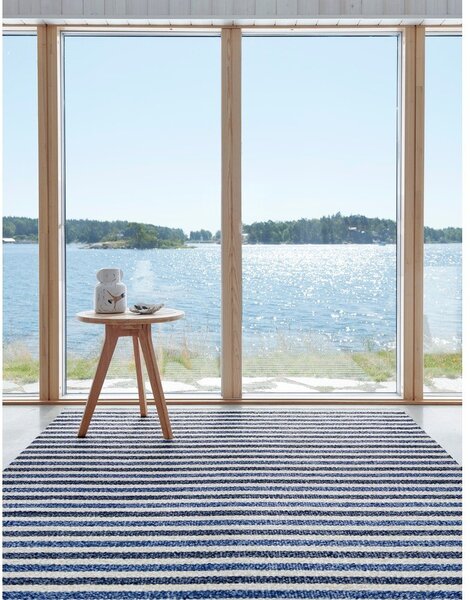 Moder/kremno bel zunanji in notranji tekač 85x200 cm Teo Denim – Pappelina