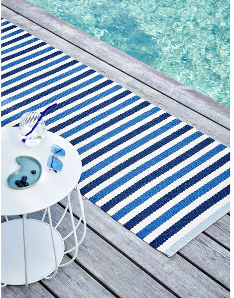 Moder/kremno bel zunanji in notranji tekač 85x200 cm Teo Denim – Pappelina