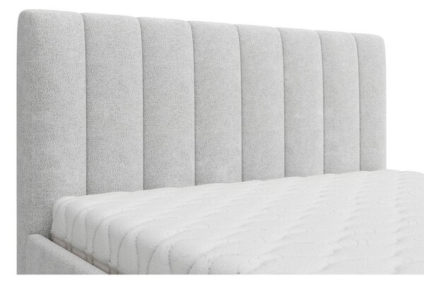 OBLAZINJENA POSTELJA 180 cm x 200 cm , tekstil svetlo siva