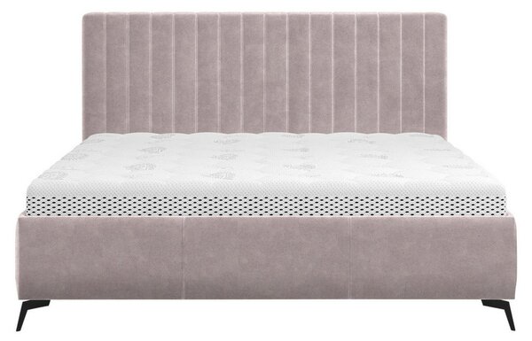 OBLAZINJENA POSTELJA 180 cm x 200 cm , tekstil starinsko roza