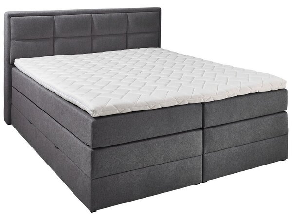 BOXSPRING POSTELJA 160 cm x 200 cm , tekstil antracit