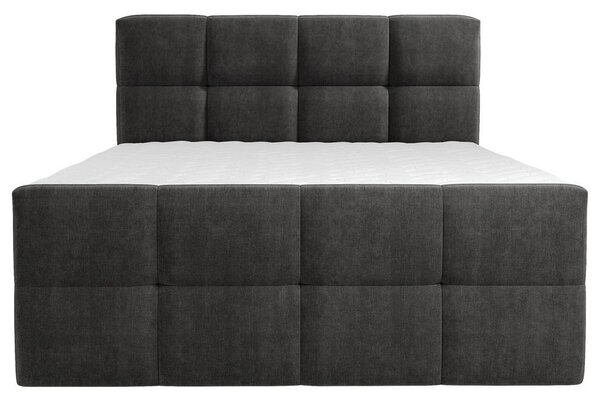 POSTELJA Z VZMETNICO 146 cm x 200 cm , tekstil antracit