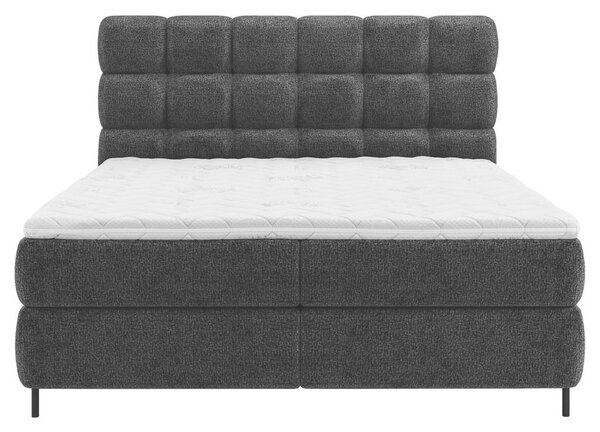 BOXSPRING POSTELJA 180 cm x 200 cm , tekstil črna