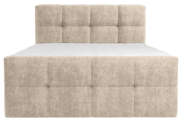 POSTELJA Z VZMETNICO 160 cm x 200 cm , tekstil rjavosiva