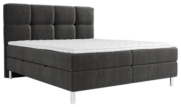 POSTELJA Z VZMETNICO 160 cm x 200 cm , tekstil antracit