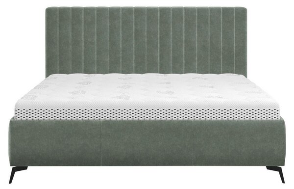 OBLAZINJENA POSTELJA 160 cm x 200 cm , tekstil siva