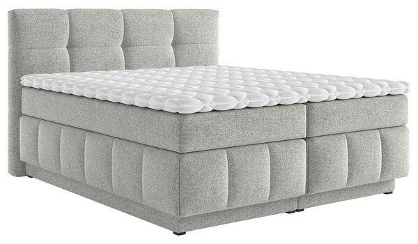 BOXSPRING POSTELJA 180 cm x 200 cm , tekstil sivobež