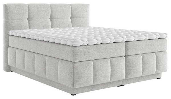 BOXSPRING POSTELJA 160 cm x 200 cm , tekstil svetlo siva