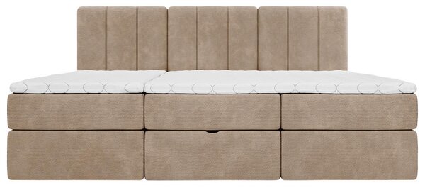 DRUŽINSKA POSTELJA 210 cm x 200 cm , tekstil rjava