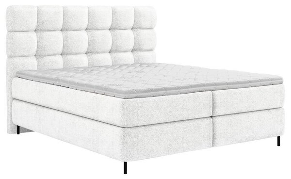 BOXSPRING POSTELJA 180 cm x 200 cm , tekstil bela