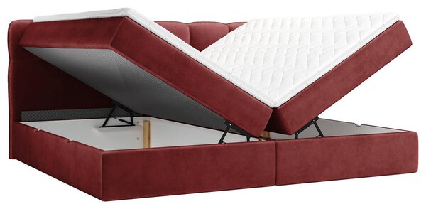 DRUŽINSKA POSTELJA 240 cm x 200 cm , tekstil bordo