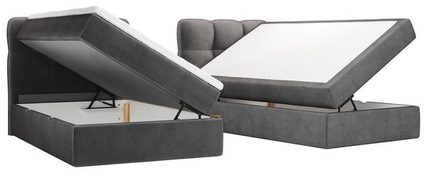 DRUŽINSKA POSTELJA 240 cm x 200 cm , tekstil antracit