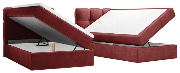 DRUŽINSKA POSTELJA 240 cm x 200 cm , tekstil bordo