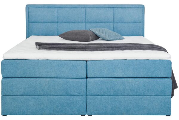 BOXSPRING POSTELJA 160 cm x 200 cm , tekstil modra