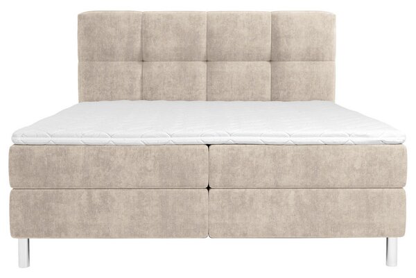 POSTELJA Z VZMETNICO 140 cm x 200 cm , tekstil bež