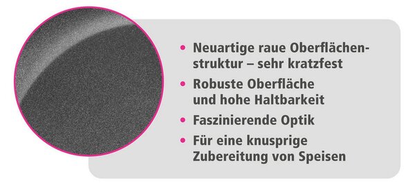 PONEV ZA PEČENJE Titanium Granit Advanced 24 cm premaz Vitaflon® Quarzit