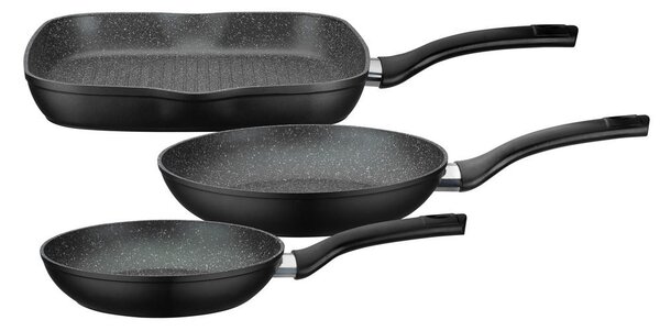 SET PONEV Gourmet Granit aluminij 3-delni