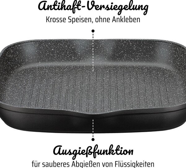 SET PONEV Gourmet Granit aluminij 3-delni