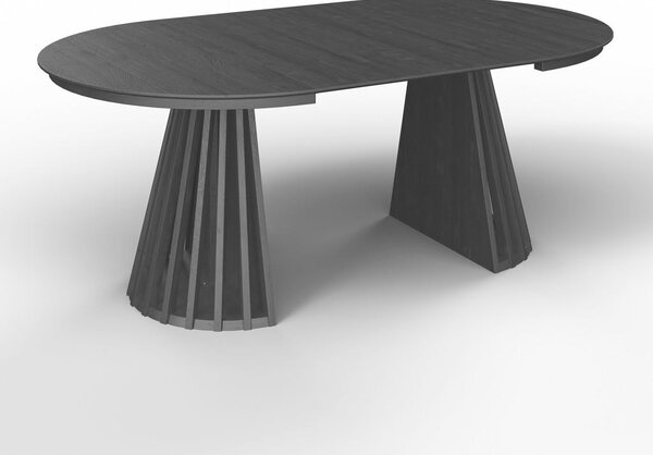 Bessagi Home Raztegljiva Miza Ennio, 120-200x120, Črna