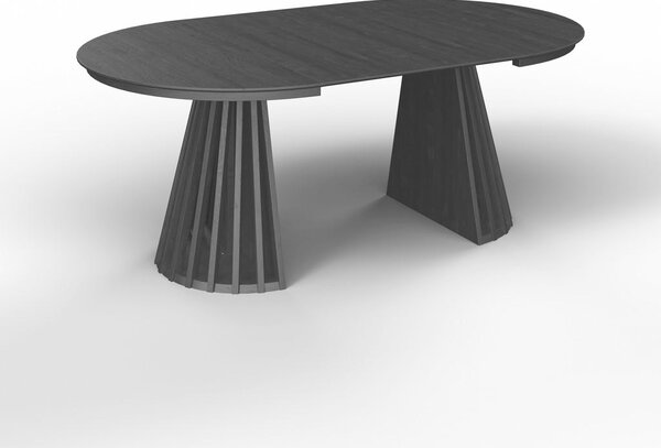 Bessagi Home Raztegljiva Miza Ennio, 120-200x120, Črna