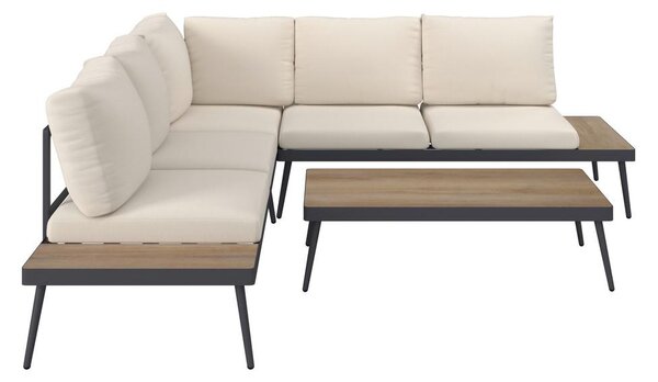 Mömax Lounge Garnitura Sejla, Bež, Temno Siva, 3-Delno