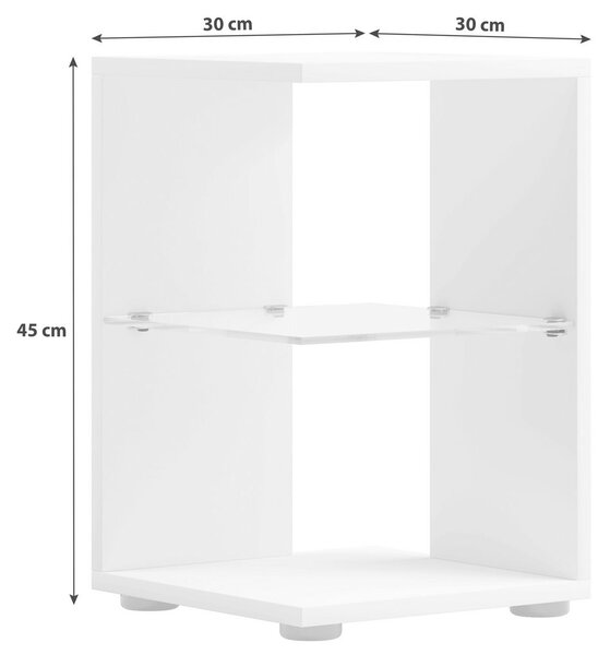 MIZICA, 30/45/30 cm medeni hrast