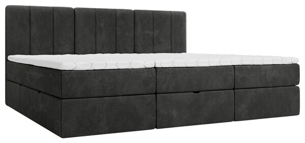 DRUŽINSKA POSTELJA 210 cm x 200 cm , tekstil antracit
