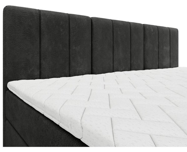 DRUŽINSKA POSTELJA 210 cm x 200 cm , tekstil antracit