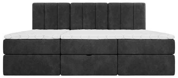 DRUŽINSKA POSTELJA 210 cm x 200 cm , tekstil antracit