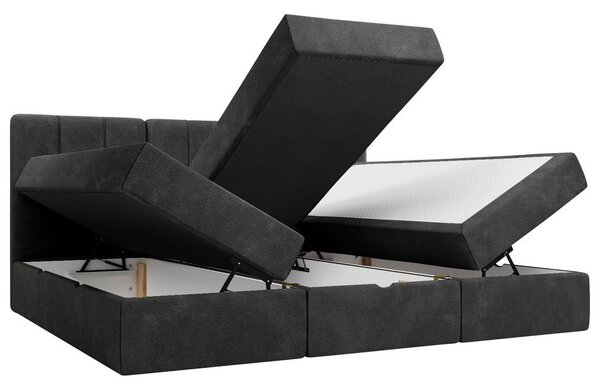 DRUŽINSKA POSTELJA 210 cm x 200 cm , tekstil antracit